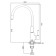Accoona A9890F kitchen, single -leaf, silicone spout, black/chromium