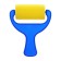 Figure paint roller, 70 mm, foam