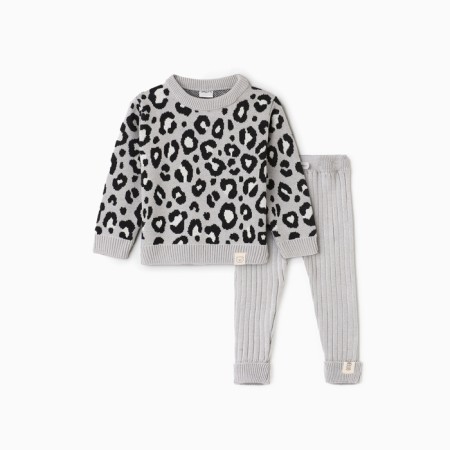 Cost Knitted Baby i Leo Baby Height 86-92 cm, dark gray