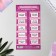 A set of coupons for two "perfect date", 10 coupons, 11 x 20 cm