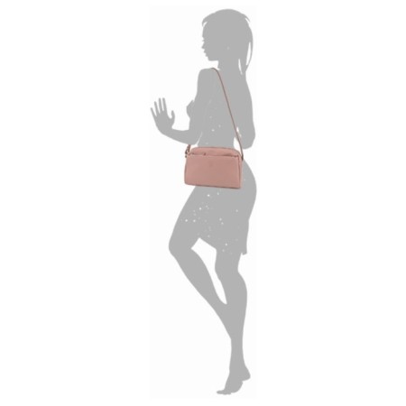 Female bag, artificial leather, pink 27x9x20 cm-1