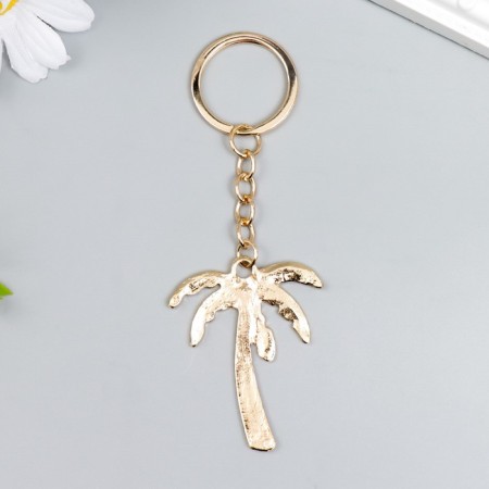 Metal keychain, enamel "Palma with coconuts" 11.4x4.2 cm-3