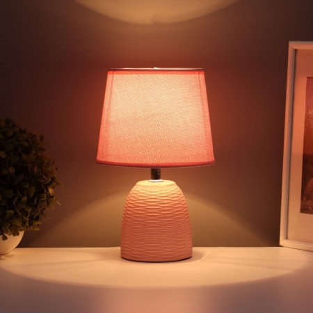 Table lamp "Weaving" 1x40W E14 pink 20x20x34cm-1