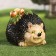 Garden figure "Hedgehog with mushrooms" 17x23x18cm
