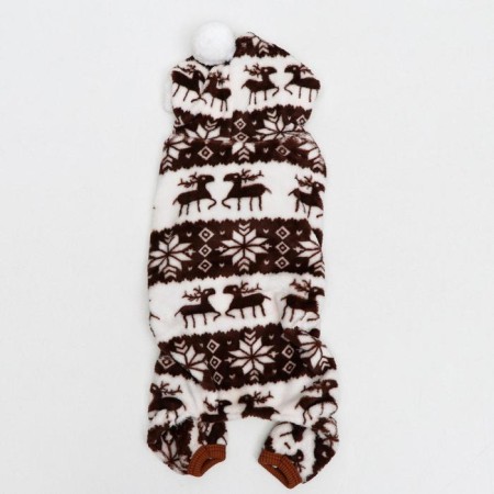 Kombinson "Deer" with a hood, size L (DS 35 cm, og 45 cm, Osh 35 cm), brown-10