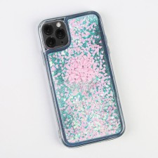 Чехол на телефона iPhone 11 PRO с блёстками внутри Flower, 7,14 × 14,4 см.
