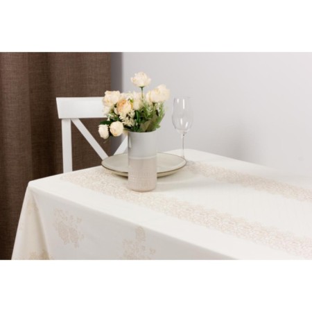 The tablecloth "openwork" Victoria, 140 x 200 cm, beige color
