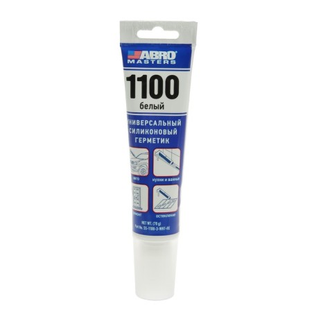 Silicone sealant 1100 Abro Masters White, 70 g SS-1100-3-WHT-RE