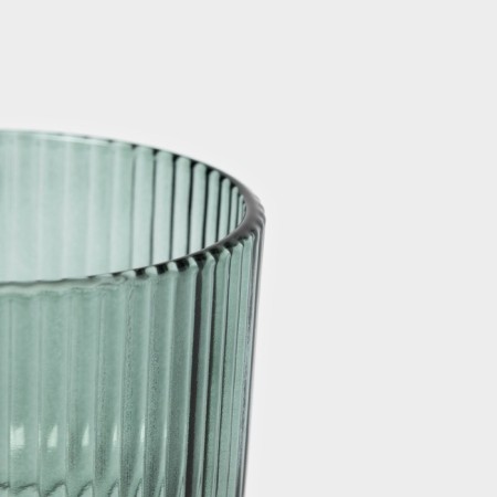 A glass glass with a lid and a pipe "Wine Verde", 350 ml, green color-5