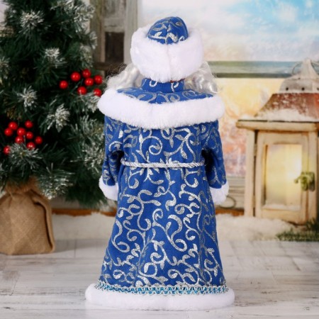 Santa Claus "Curly Beard" moves, 37 cm, blue-3