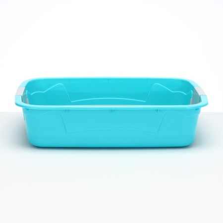 Toilet with a grid, 45x34x15 cm, gray/turquoise-1