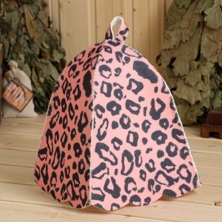 Bath cap "Pink leopard", female