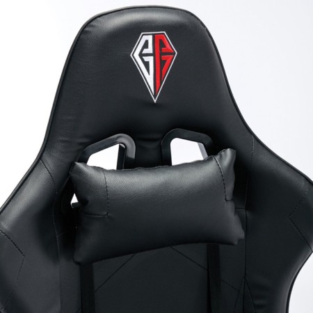 Playing armchair Brabix Hunter GM-130, two pillows, eco-leather, black-5