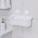 Shelf for bathrooms on vacuummic suction cups, 30 × 11 × 9 cm, white color