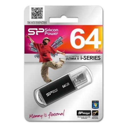 USB flash drive Silicon Power 64gb Ultima II-I SERIES SP064GBUF2M01V1K USB2.0 Black-2