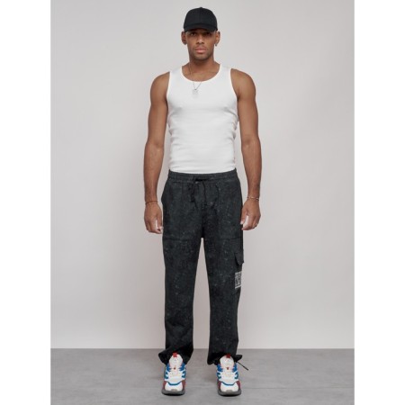 Sports male trousers, size 48, dark green color