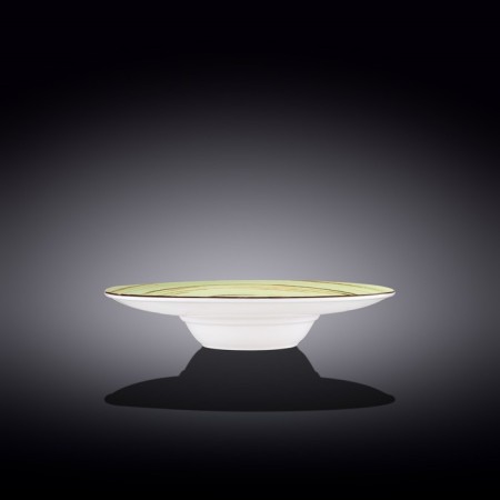 Deep plate Wilmax England Spiral, D = 24 cm, 200 ml, pistachio color-1