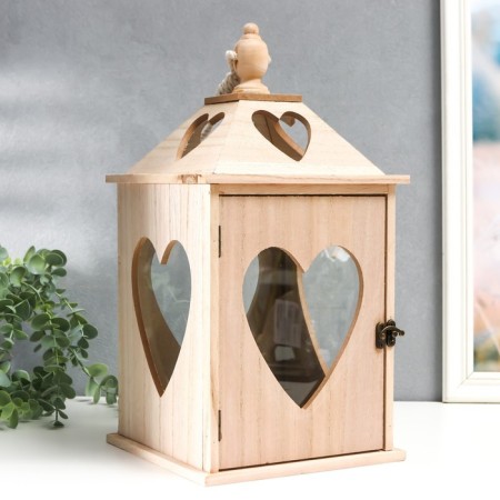 Climber tree "Lantern House with Hearts" set 2 pcs 28x14.5x14.5; 38x19.5x19.5 cm-1