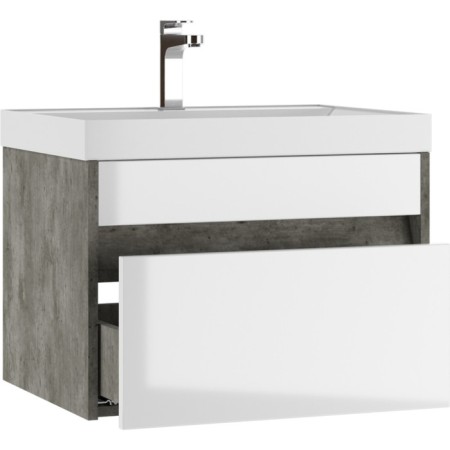 Domino Karlo Domino under the Classica 60 sink, suspended, concrete, with 1 upper box, left/right-2