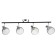 Madoka Lamp 4x60W E14 Black/Chrome 80x10x19.5cm