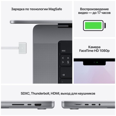 Apple MacBook Pro 16.2 "Late 2021 (MK183RU/A) Gray Cosmos-4