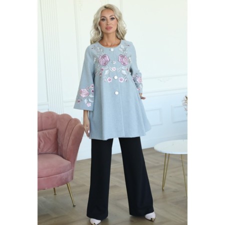 Female coat, size 46, gray color-13