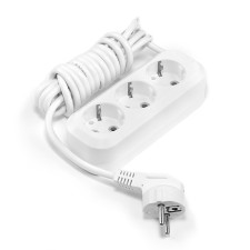 Extension cord Smartbuy, 3 sockets, 3 m, 16 A, 3500 W, PVS 3x1 mm2, with salary, white