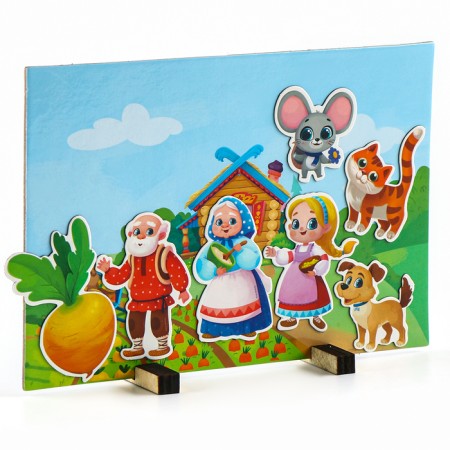 A set of developing magnets. Theater based on the Russian folk tale "Turnip"-1