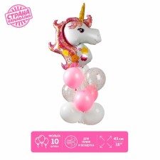 A fountain from the balls “My Unicorn”, with confetti, latex, foil, set of 10 pcs.