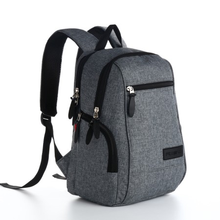 Male backpack, Rise, 2 lightning departments, 2 side pockets, color gray color