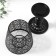 Summary Metal for 1 candle "Llagur with flowers" black 23x11x11 cm