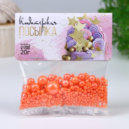 Confectionery sprinkling "stand out", orange, 20 g-1