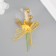 A set of decorative bouquets (12 pcs) "Chrysanthemum" with brilliance, 5x9 cm, yellow