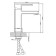 BOOU B8215-1J shell mixer, pour 100 mm, single-leaf, brass, chrome