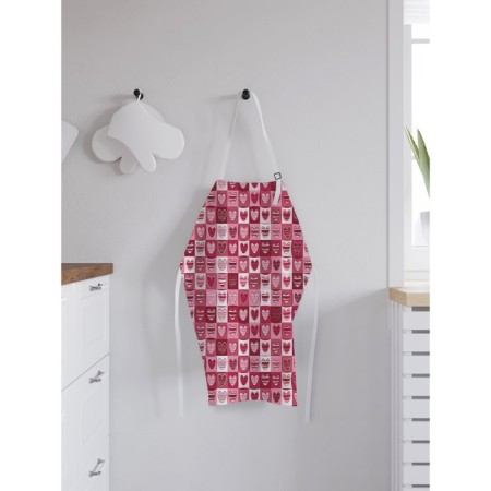 Apron of a kitchen with a photo print "Pann with hearts", adjustable, size OS-1