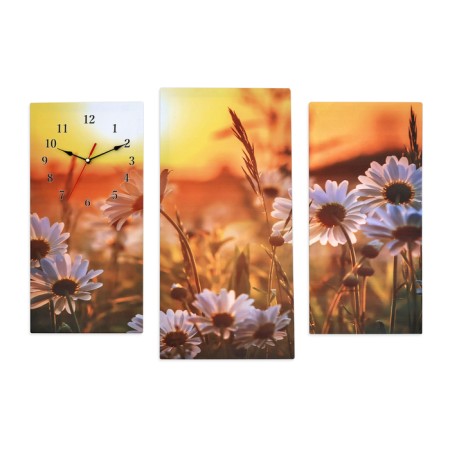 Carty clock, modular "chamomile at sunset", silent, 60 x 80 cm-1