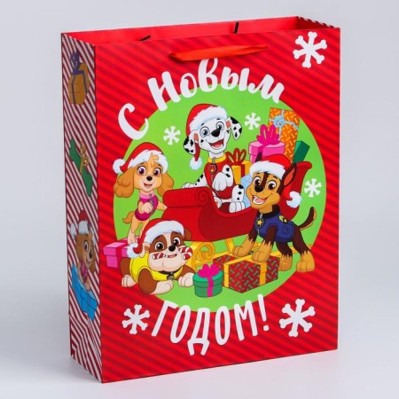 New Year. Gift package, 31x40x11 cm, packaging, puppy patrol-2