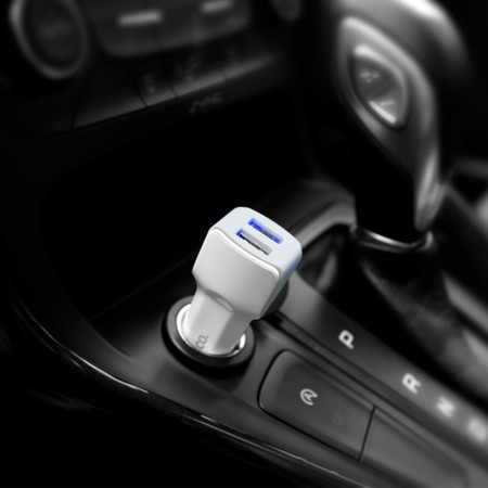 Hoco Z23, 2 USB car charger, 2.4 a, white-8