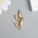 Decor for creativity Metal "Victor with leaves" red 3.6x1.5 cm