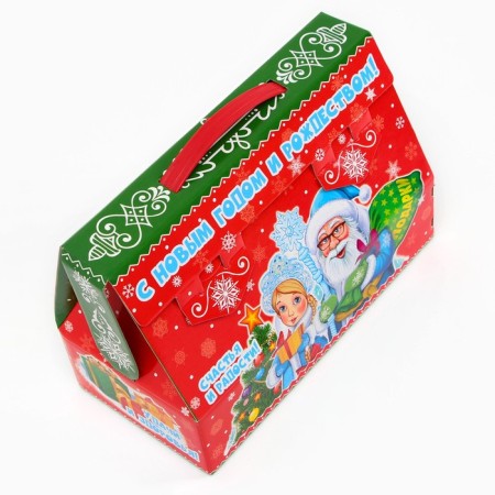 Gift box New Year Santa Claus and Snow Maiden 17.5 x 25 x 12.5 cm-1