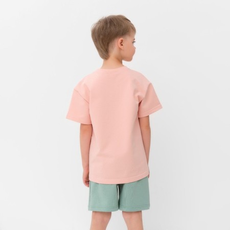 Kids (T -shirt, shorts) minku beige color/ olive, height 116 cm-2