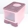 Closed toilet 50 x 40 x 40 cm with a retractable pallet, burgundy