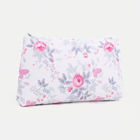 Lightning cosmetic bag, gray/pink color