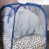 Folding basket from the Fresh Code, 36x36x58 cm, blue color