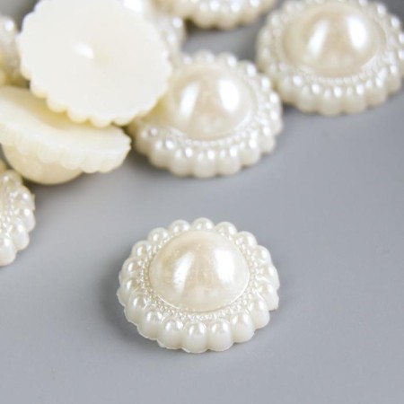 Decor for creativity "Pearl chamomile" Diam 1.8 cm weight 20 grams-1