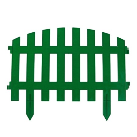 Decorative fence, 35 × 210 cm, 5 sections, plastic, green, RENESSANS, GREENGO-7