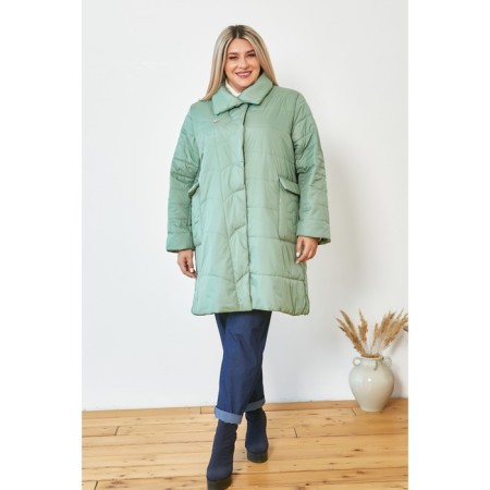 Female coat, size 60, green color-1
