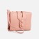 Women's wallet on the button, pink color