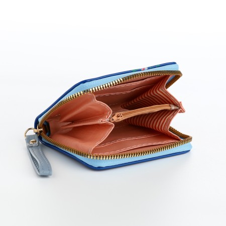 Women's wallet with lightning, blue color-4