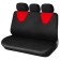 Covers for seats universal Airline RS-1k, for the entire salon, polyester, black/red color